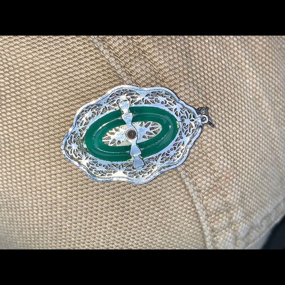 Beautiful Vintage Silver Jadeite pendant - Picture 4 of 4